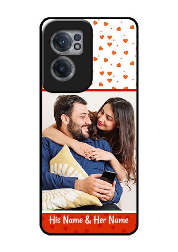 OnePlus Nord CE 2 5G Custom Glass Phone Case - Orange Love Symbol Design
