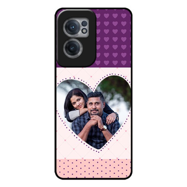 OnePlus Nord CE 2 5G Custom Glass Phone Case - Violet Love Dots Design