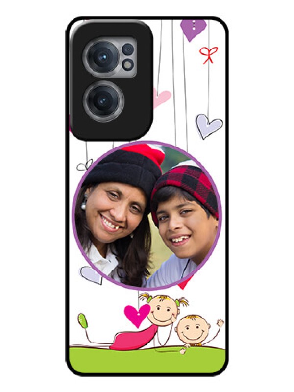 Custom OnePlus Nord CE 2 5G Photo Printing on Glass Case - Cute Kids Phone Case Design
