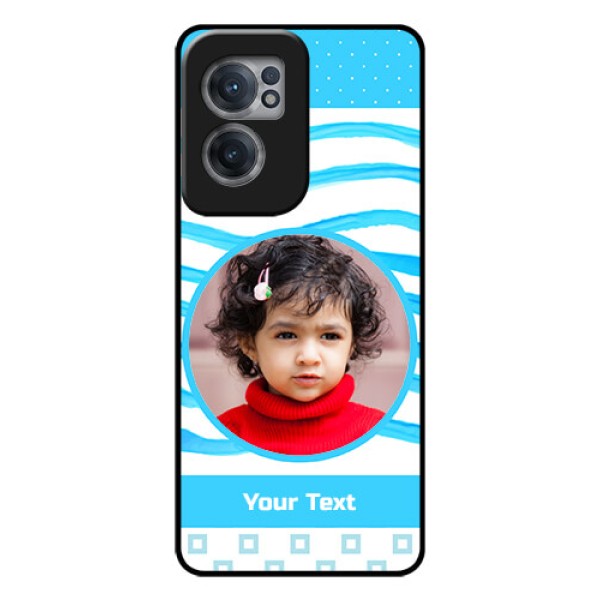 OnePlus Nord CE 2 5G Custom Glass Phone Case - Simple Blue Case Design OnePlus Nord CE 2 5G Custom Glass Phone Case - Simple Blue Case Design