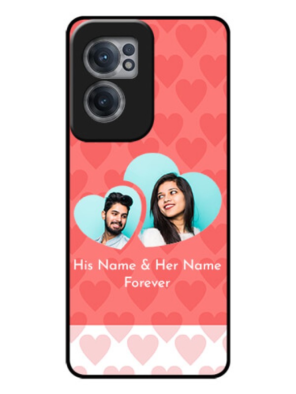 Custom OnePlus Nord CE 2 5G Personalized Glass Phone Case - Couple Pic Upload Design