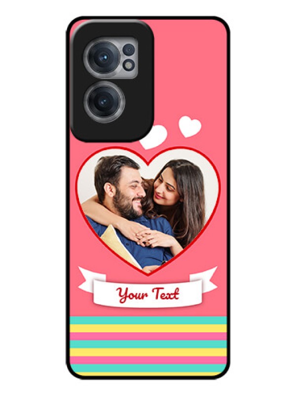 Custom OnePlus Nord CE 2 5G Photo Printing on Glass Case - Love Doodle Design