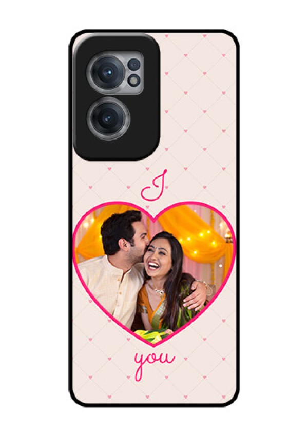 OnePlus Nord CE 2 5G Custom Glass Mobile Case - Heart Shape Design