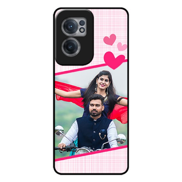 OnePlus Nord CE 2 5G Custom Glass Phone Case - Love Shape Heart Design