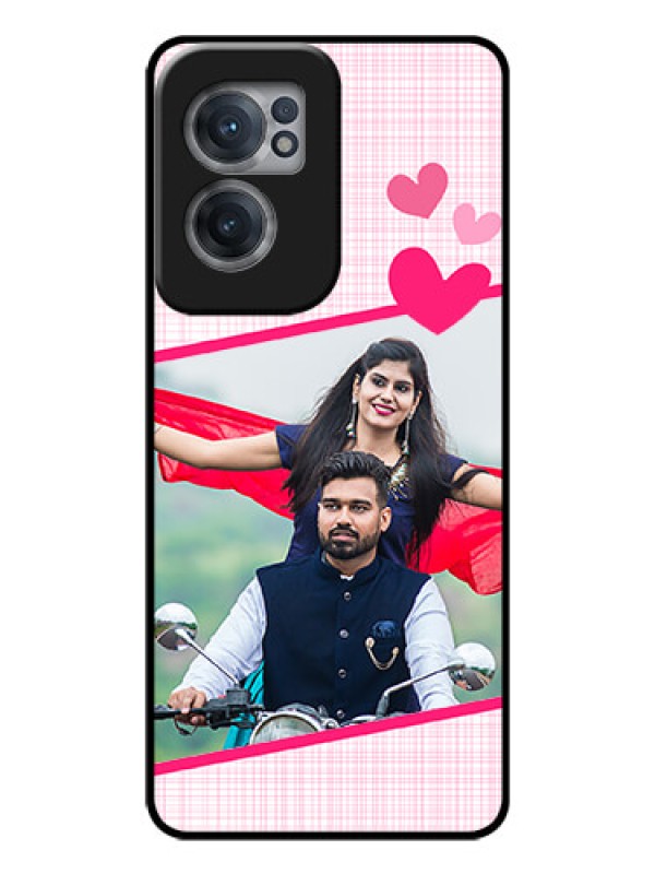 Custom OnePlus Nord CE 2 5G Custom Glass Phone Case - Love Shape Heart Design