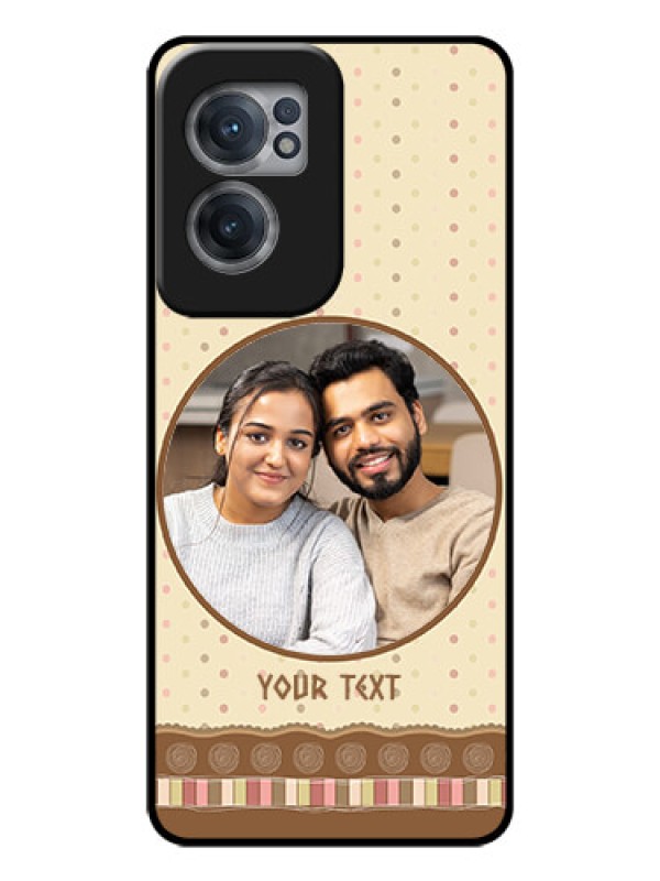 Custom OnePlus Nord CE 2 5G Custom Glass Mobile Case - Brown Dotted Mobile Case Design