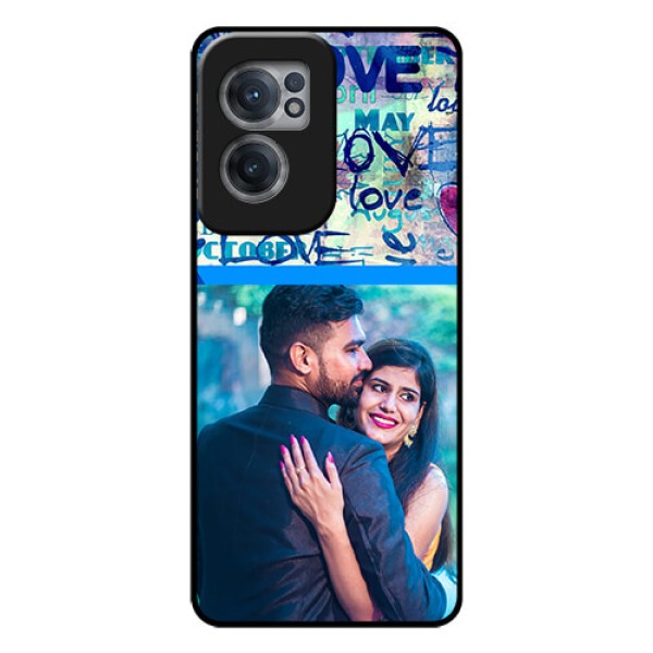 OnePlus Nord CE 2 5G Custom Glass Mobile Case - Colorful Love Design