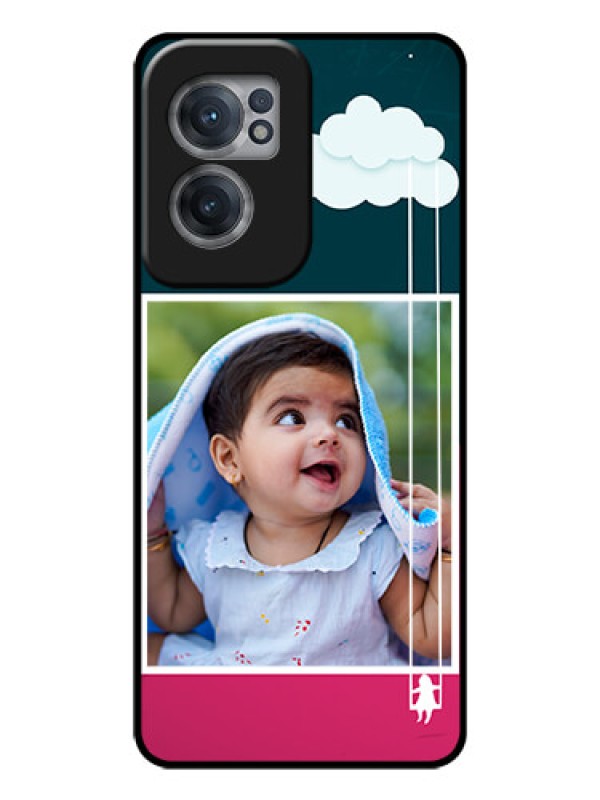 Custom OnePlus Nord CE 2 5G Custom Glass Phone Case - Cute Girl with Cloud Design