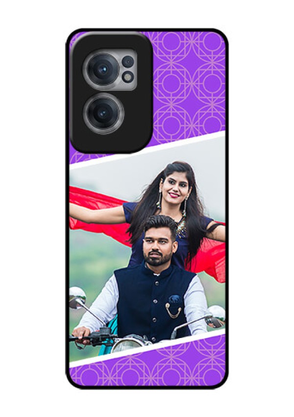 OnePlus Nord CE 2 5G Custom Glass Phone Case - Violet Pattern Design
