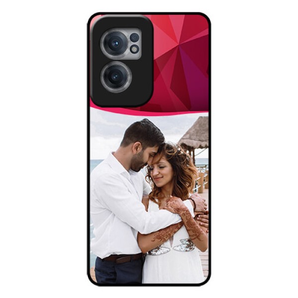 OnePlus Nord CE 2 5G Custom Glass Mobile Case - Red Abstract Design