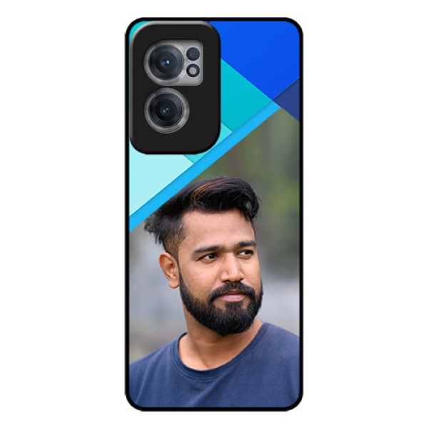 OnePlus Nord CE 2 5G Custom Glass Phone Case - Blue Pattern Design