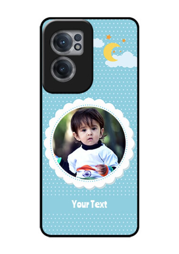 OnePlus Nord CE 2 5G Personalised Glass Phone Case - Violet Pattern Design