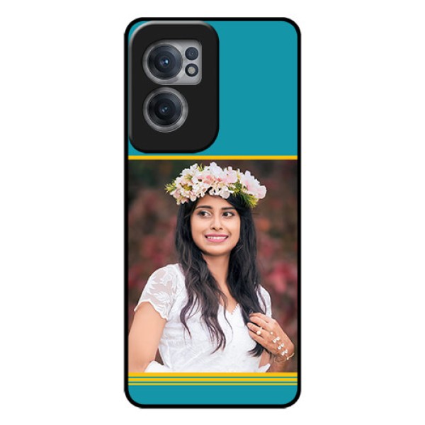 OnePlus Nord CE 2 5G Custom Glass Phone Case - Yellow & Blue Design