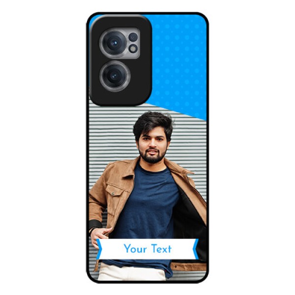 OnePlus Nord CE 2 5G Photo Printing on Glass Case - Simple Blue Color Design