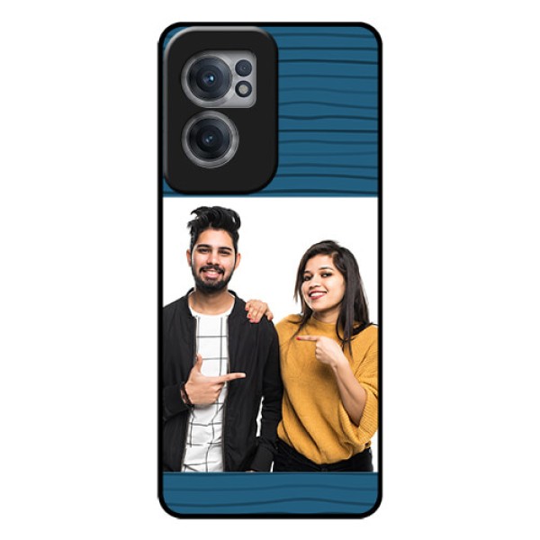 OnePlus Nord CE 2 5G Custom Glass Phone Case - Blue Pattern Cover Design OnePlus Nord CE 2 5G Custom Glass Phone Case - Blue Pattern Cover Design