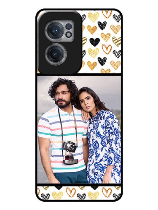 Custom OnePlus Nord CE 2 5G Photo Printing on Glass Case - Love Symbol Design