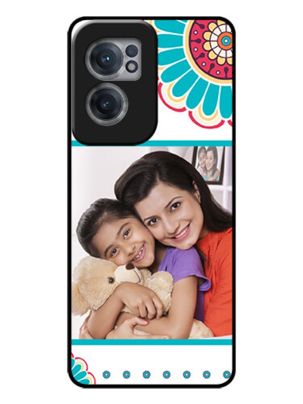 Custom OnePlus Nord CE 2 5G Custom Glass Phone Case - Flower Design