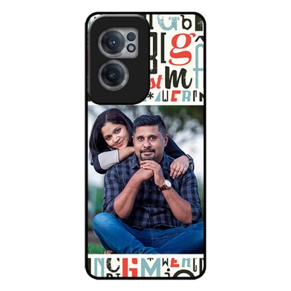 OnePlus Nord CE 2 5G Personalized Glass Phone Case - Alphabet Design