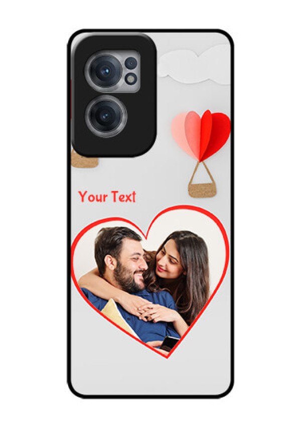 OnePlus Nord CE 2 5G Custom Glass Mobile Case - Parachute Love Design