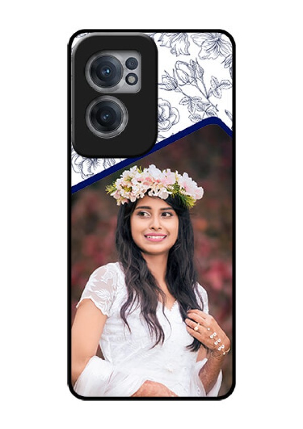 OnePlus Nord CE 2 5G Personalized Glass Phone Case - Premium Floral Design