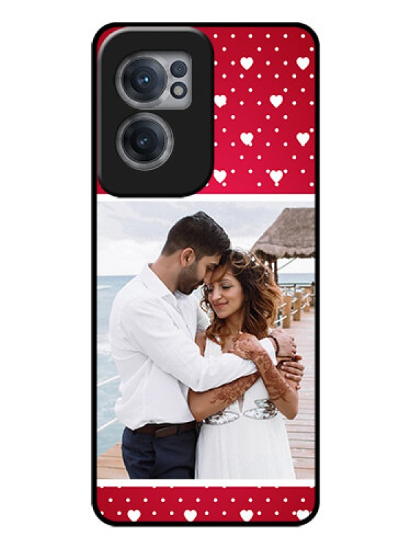 Custom OnePlus Nord CE 2 5G Photo Printing on Glass Case - Hearts Mobile Case Design