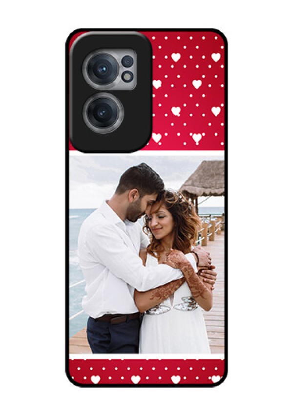 OnePlus Nord CE 2 5G Photo Printing on Glass Case - Hearts Mobile Case Design