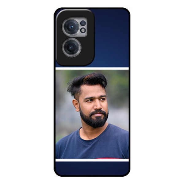 OnePlus Nord CE 2 5G Personalized Glass Phone Case - Simple Royal Blue Design OnePlus Nord CE 2 5G Personalized Glass Phone Case - Simple Royal Blue Design