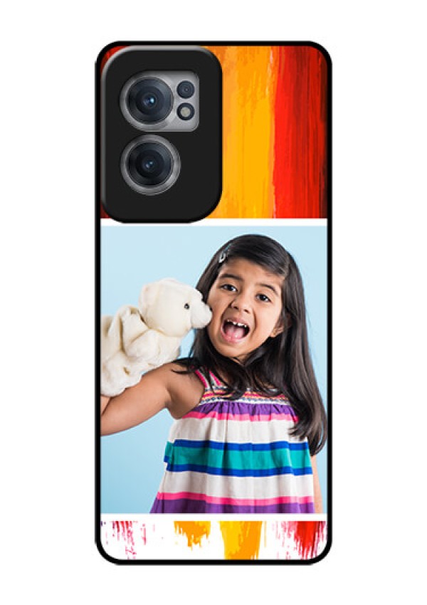 OnePlus Nord CE 2 5G Personalized Glass Phone Case - Multi Color Design
