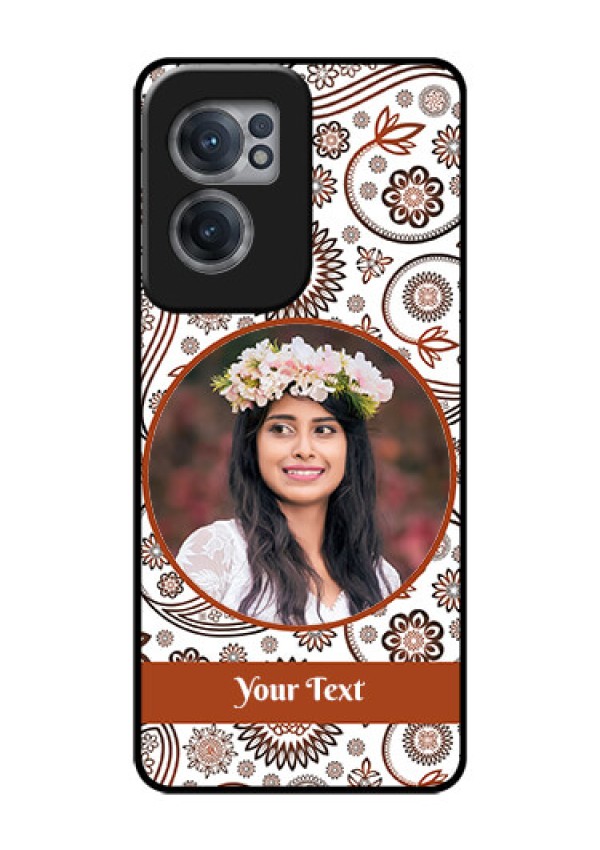 OnePlus Nord CE 2 5G Custom Glass Mobile Case - Abstract Flower Design