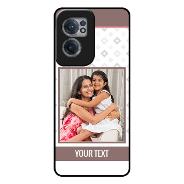 OnePlus Nord CE 2 5G Photo Printing on Glass Case - Simple Diamond Design