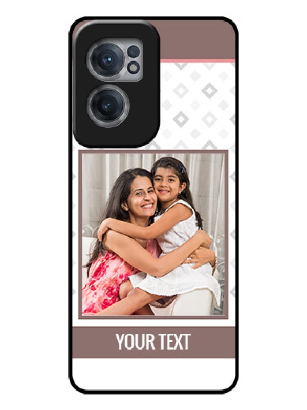 Custom OnePlus Nord CE 2 5G Photo Printing on Glass Case - Simple Diamond Design