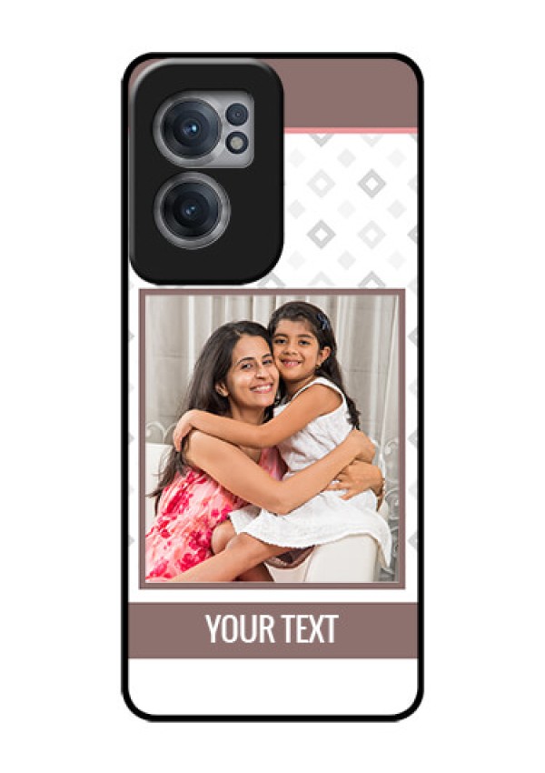 OnePlus Nord CE 2 5G Photo Printing on Glass Case - Simple Diamond Design