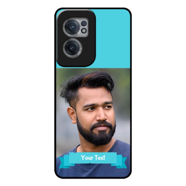 OnePlus Nord CE 2 5G Personalized Glass Phone Case - Simple Blue Color Design OnePlus Nord CE 2 5G Personalized Glass Phone Case - Simple Blue Color Design