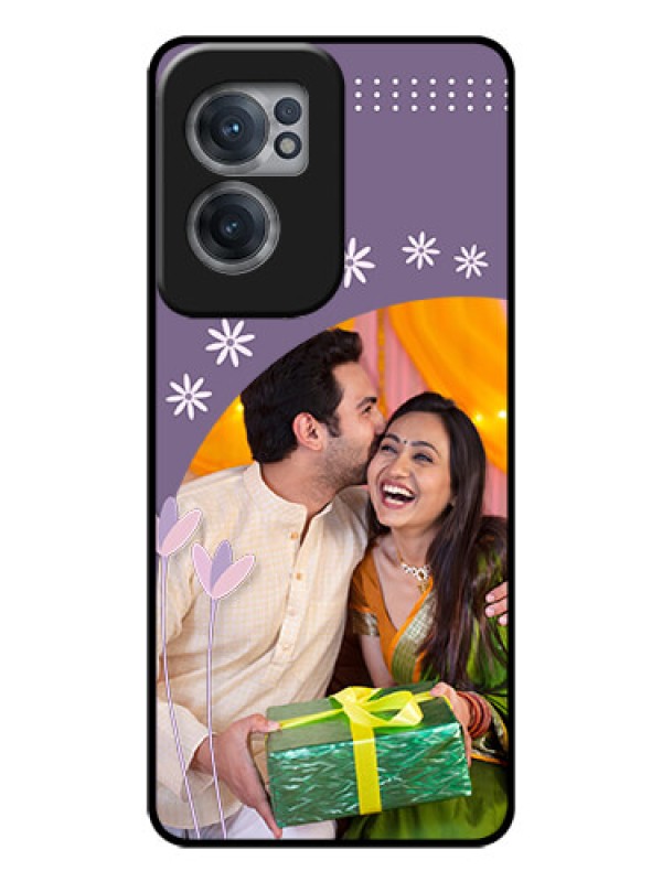 Custom OnePlus Nord CE 2 5G Custom Glass Mobile Case - Lavender flowers design