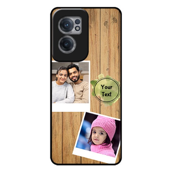 OnePlus Nord CE 2 5G Custom Glass Phone Case - Wooden Texture Design