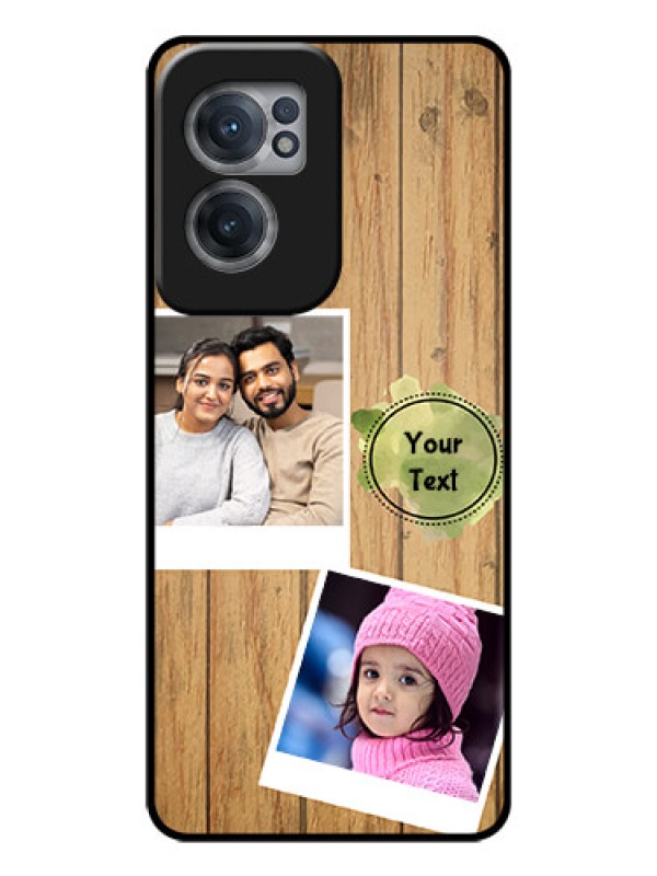 Custom OnePlus Nord CE 2 5G Custom Glass Phone Case - Wooden Texture Design