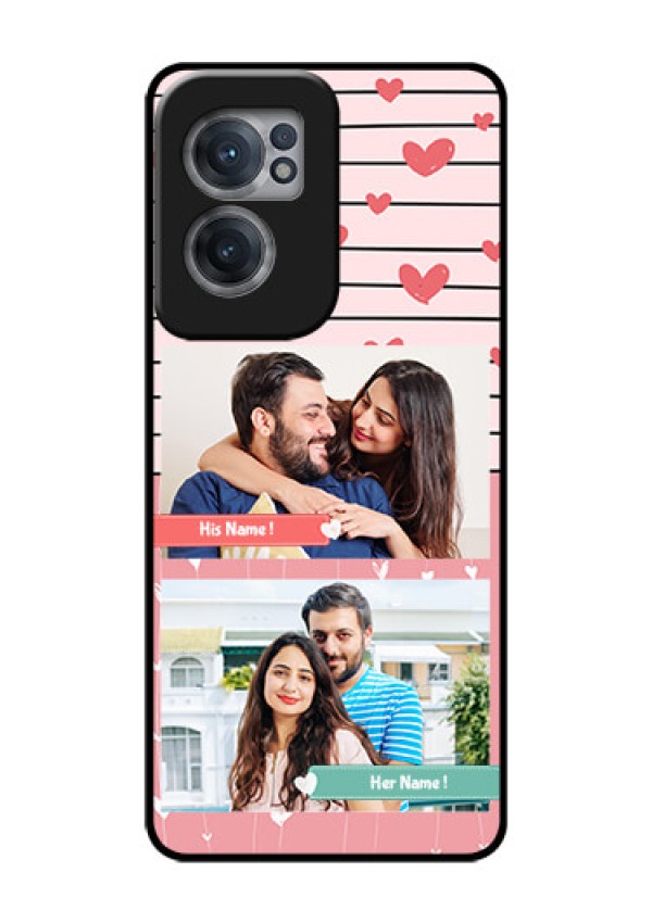 OnePlus Nord CE 2 5G Custom Glass Mobile Case - Photo with Heart Design