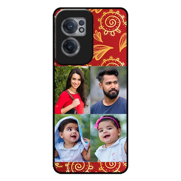 OnePlus Nord CE 2 5G Photo Printing on Glass Case - 4 Image Traditional Design