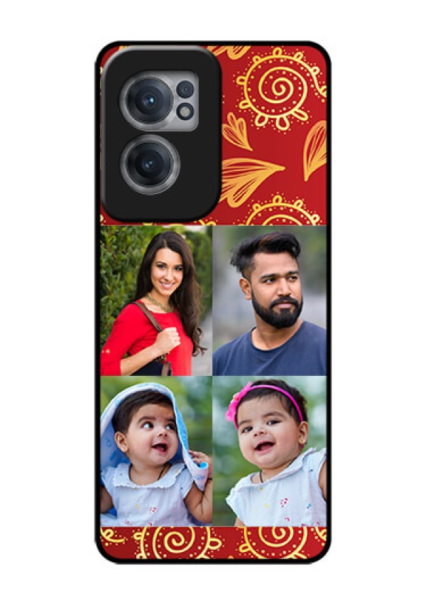 OnePlus Nord CE 2 5G Photo Printing on Glass Case - 4 Image Traditional Design
