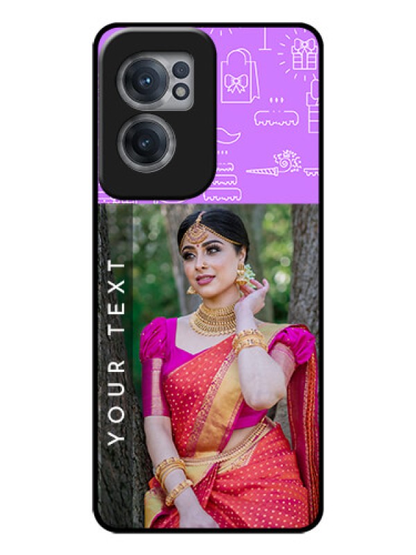 Custom OnePlus Nord CE 2 5G Custom Glass Mobile Case - Birthday Icons Design