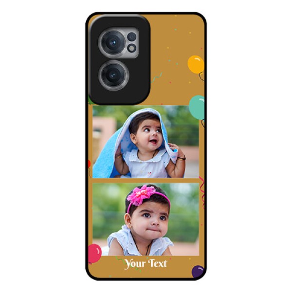 OnePlus Nord CE 2 5G Personalized Glass Phone Case - Image Holder with Birthday Celebrations Design OnePlus Nord CE 2 5G Personalized Glass Phone Case - Image Holder with Birthday Celebrations Design