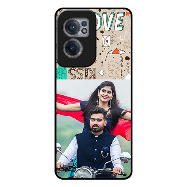 OnePlus Nord CE 2 5G Custom Glass Phone Case - Love Doodle Pattern