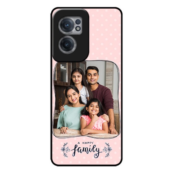 OnePlus Nord CE 2 5G Custom Glass Phone Case - Family with Dots Design