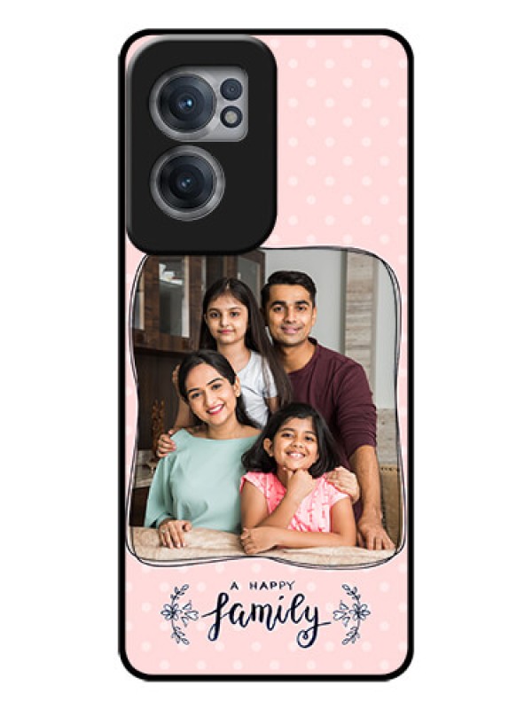 Custom OnePlus Nord CE 2 5G Custom Glass Phone Case - Family with Dots Design