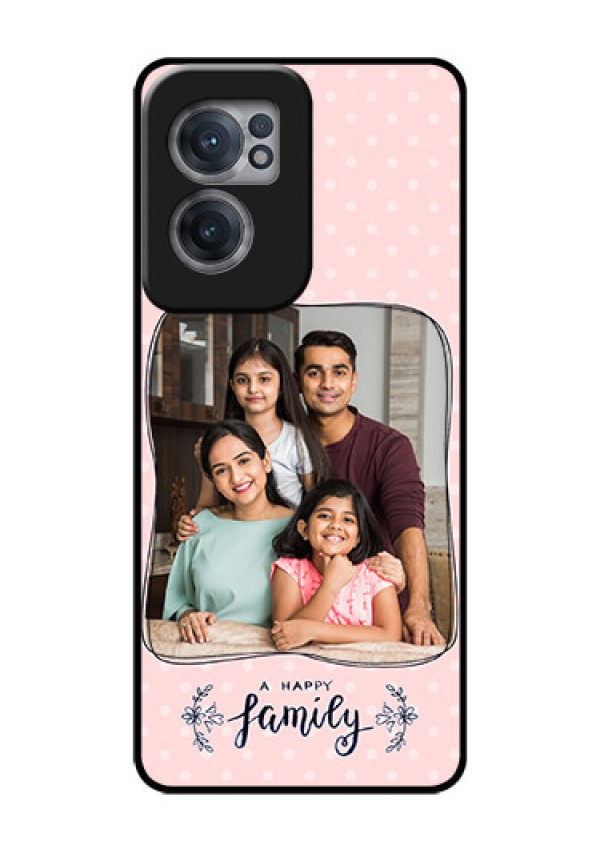 OnePlus Nord CE 2 5G Custom Glass Phone Case - Family with Dots Design