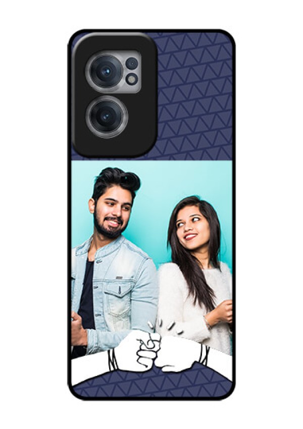 OnePlus Nord CE 2 5G Photo Printing on Glass Case - with Best Friends Design