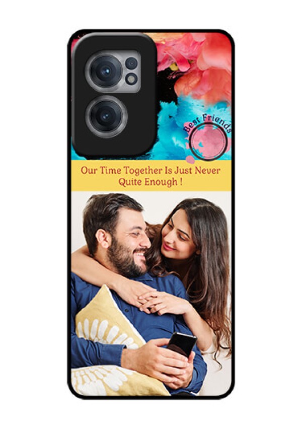 OnePlus Nord CE 2 5G Custom Glass Mobile Case - Quote with Acrylic Painting Design