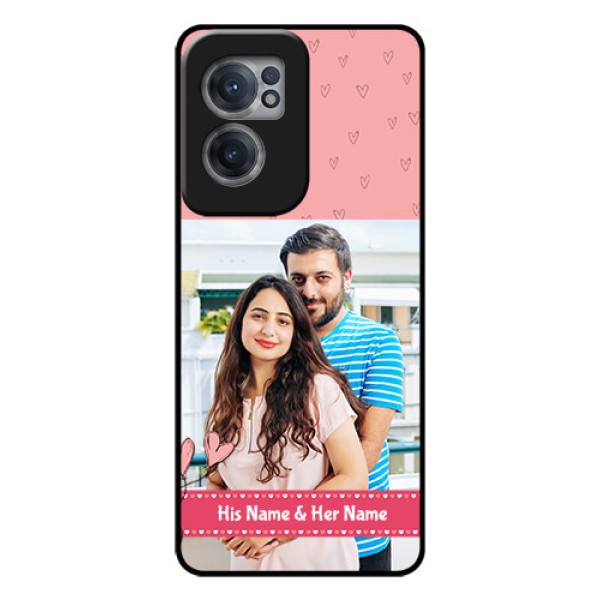 OnePlus Nord CE 2 5G Personalized Glass Phone Case - Love Design Peach Color OnePlus Nord CE 2 5G Personalized Glass Phone Case - Love Design Peach Color