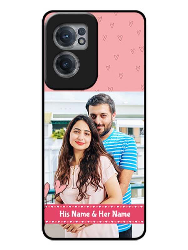 Custom OnePlus Nord CE 2 5G Personalized Glass Phone Case - Love Design Peach Color