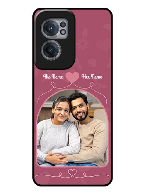 Custom OnePlus Nord CE 2 5G Photo Printing on Glass Case - Love Floral Design